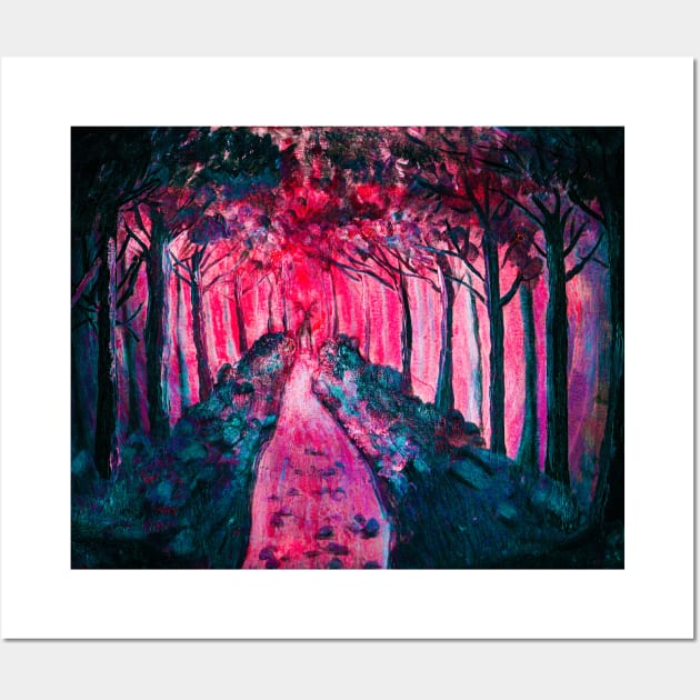 Hot Pink Path Wall Art by teenamarie23art